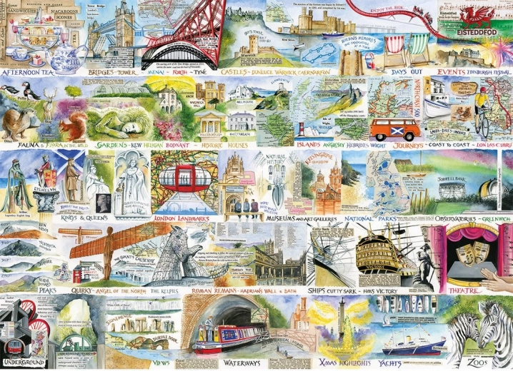 British and Brilliant Puzzle 1000 Pieces GIBSONS