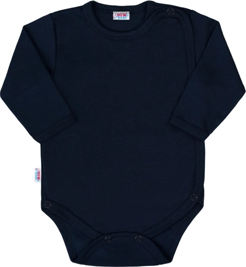 New Baby Classic II dark blue fully snap-fastening baby bodysuit