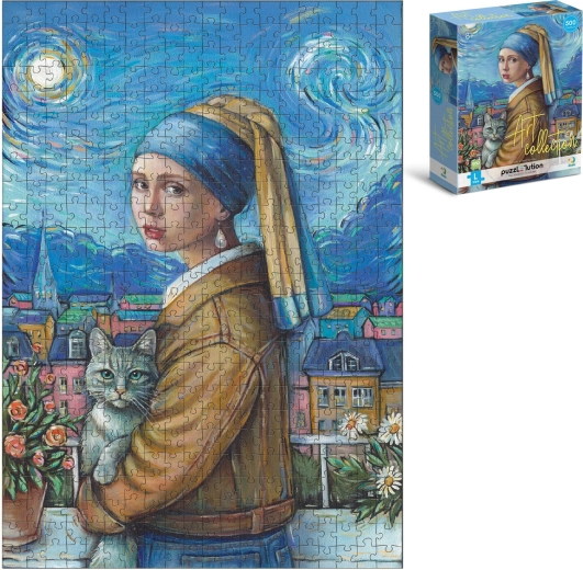 Пъзел „Момиче с перла“ 500 части (47 × 33 см) в кутия