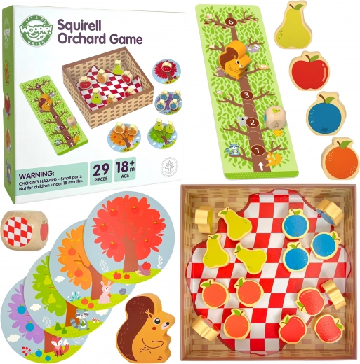 Woopie Green Катеричка в градината – семейна кооперативна дървена игра