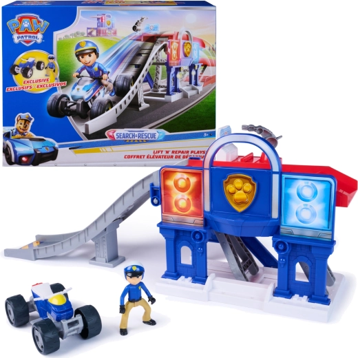 Paw Patrol Lift ’N’ Repair – спасителна ремонтна станция с фигурка на Райдер и ATV