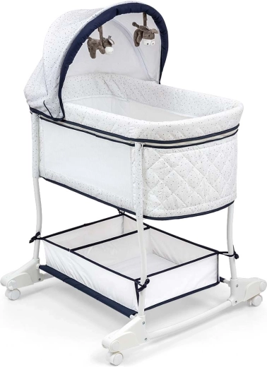 Milly Mally Dream On 2-in-1 Bassinet and Crib Simple Grey