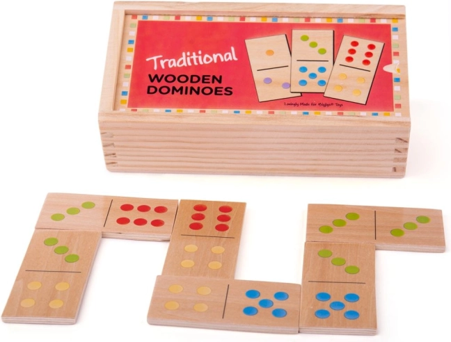 Дървено домино Bigjigs Toys класическо