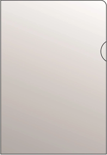 Transparent A5 L-Shaped Document Sleeve from PVC, 120 Microns