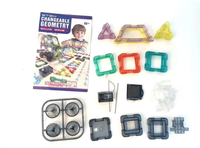 Solar Geometric STEM Construction Set, 62 Pieces