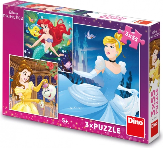 Puzzle DISNEY PRINCESS 3×55 pieces