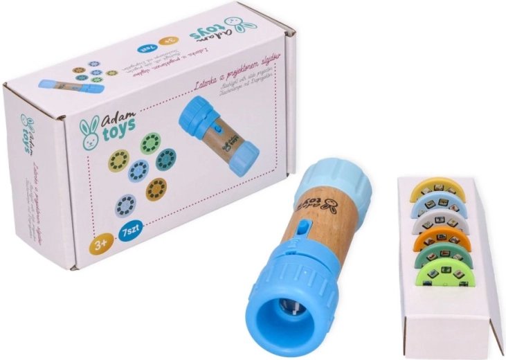 Adam Toys blue kids’ flashlight with projector