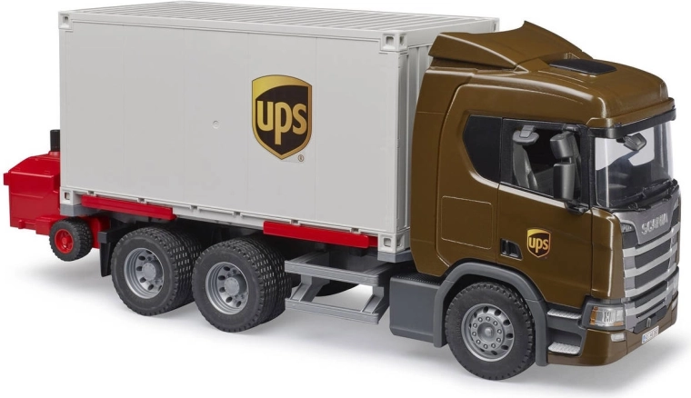 Детайлен модел Scania в цветовете на UPS