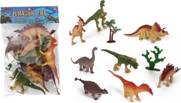 Set of Plastic Dinosaurs – 10 Pieces