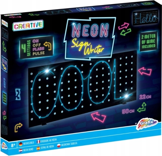 Neon glowing board with LED wire