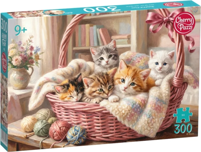 Cherry Pazzi Puzzle Kittens in a Basket 300 Pieces
