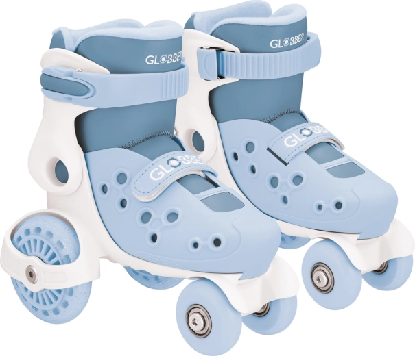 Globber children's four-wheel learning skates, adjustable 26–29, ash blue