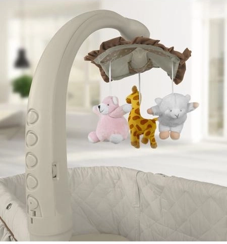 Успокояваща въртележка с мелодии, вибрации и светлина