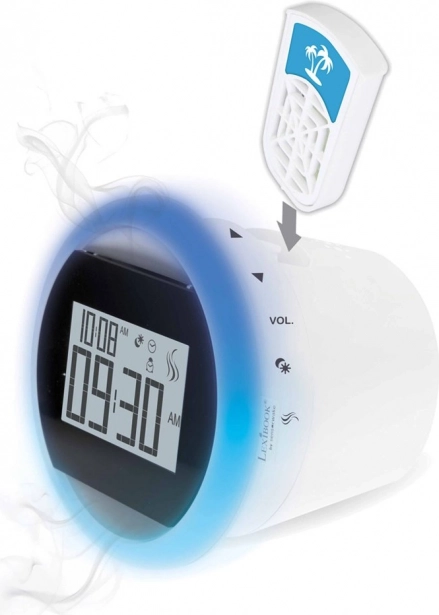 Fragrant alarm clock with a perfume capsule