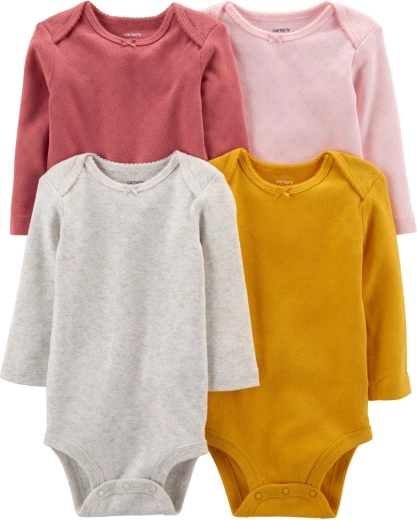 Carter's girls' long-sleeve bodysuits Floral, 4 pcs, size 56