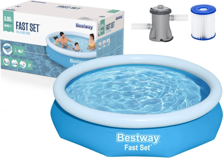 Надуваем градински басейн BESTWAY 305 x 66 см