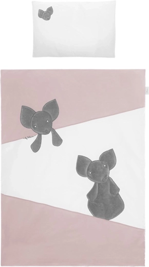 Children's 5-piece crib bedding set pink Belisima Mouse