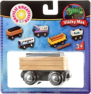 Maxim wooden freight wagon with pipes