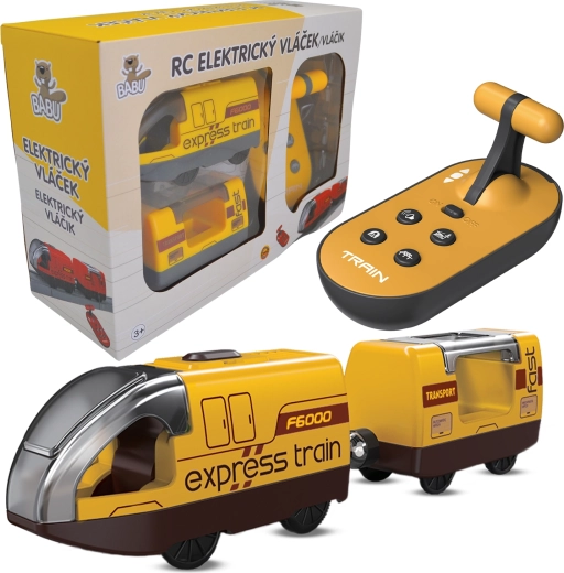 BABU yellow remote-controlled electric train - 2 pcs