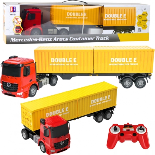 RC Truck with Container MERCEDES-BENZ AROCS 1:26