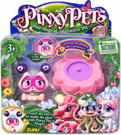 Interactive Pinxy Pets Kizzamiss raccoon with magical stand