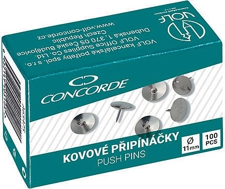 Метални кабърчета CONCORDE, 100 бр., малки