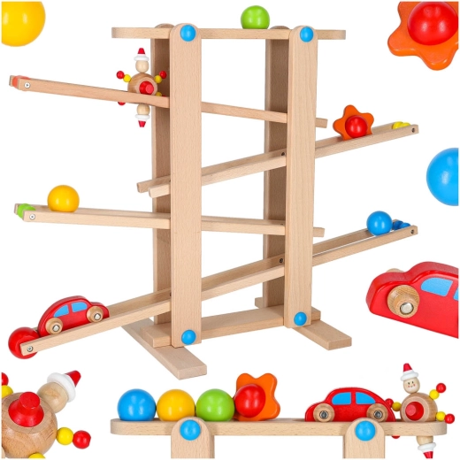 XXL Montessori Wooden Marble Run
