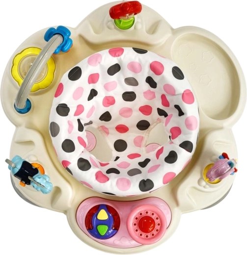 360° rotating seat for easy access to toys
