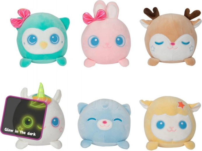 Glow-in-the-dark plush animal 14 cm