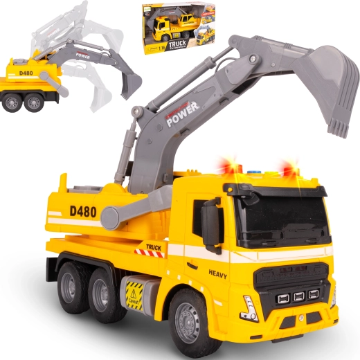 Dump Truck Excavator 1:16 with Light and Sound