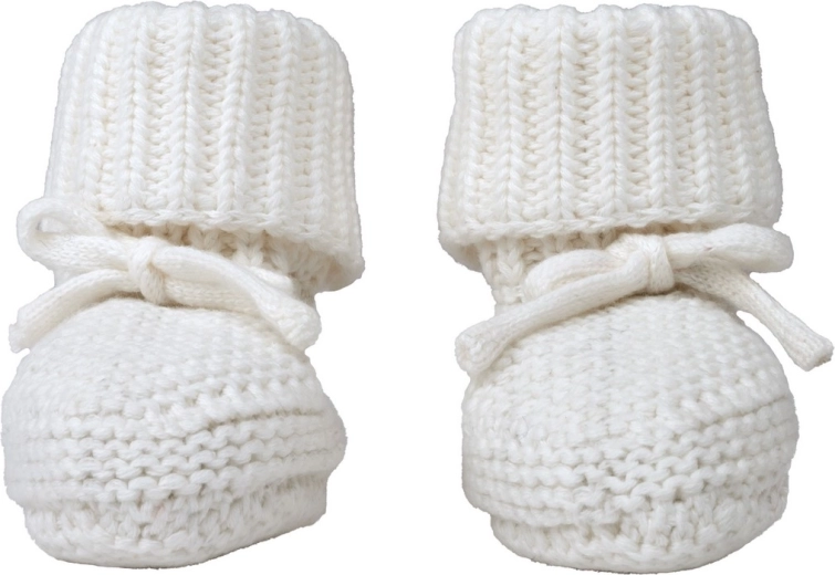 Lodger плетени бебешки пантофки Slipper Knit Cloud Dancer 0–6 месеца