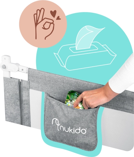 Practical bedside pocket for small items