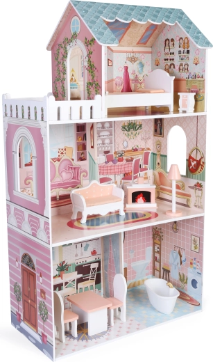 Babu wooden dollhouse Leia with 10 accessories