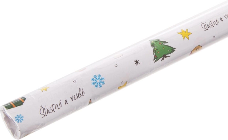 Wrapping Paper “Happy and Merry” 100 × 70 cm, 2 pcs