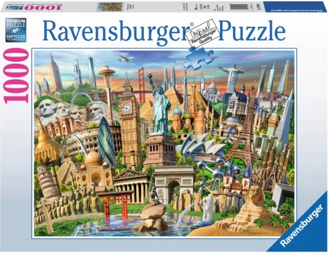 Пъзел Световни забележителности 1000 части RAVENSBURGER