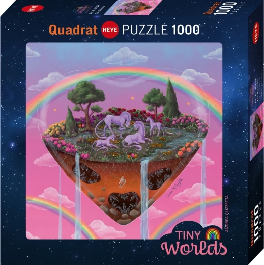 Heye square puzzle Tiny Worlds: Unicorns, 1000 pieces