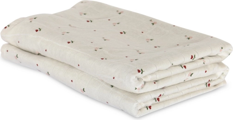 NUUROO Josefine bamboo muslin cloth diapers Flower Love (2 pcs)