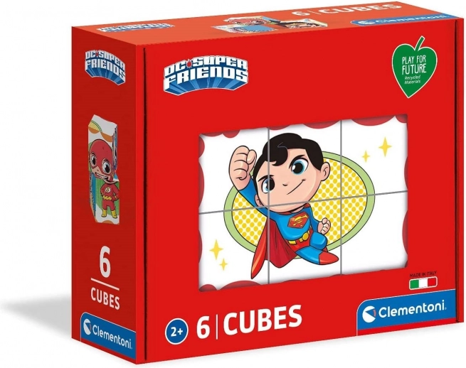 CLEMENTONI Play For Future Picture Cubes Super Friends, 6 cubes