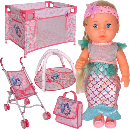 Woopie baby doll mermaid with 18-in-1 set