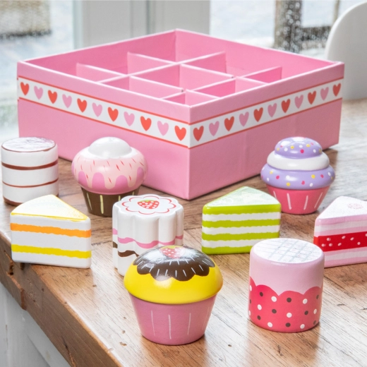 Wooden Cupcake Set in a Gift Box