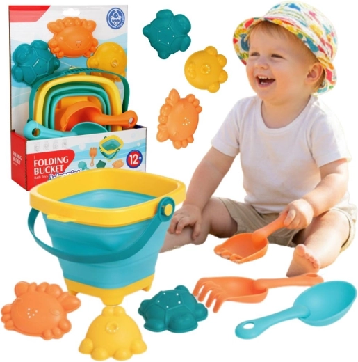 Woopie Baby сгъваема кофа с инструменти и формички за пясък