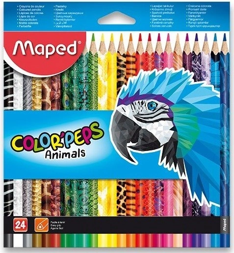Пастели Maped Color'Peps Animals 24 бр.
