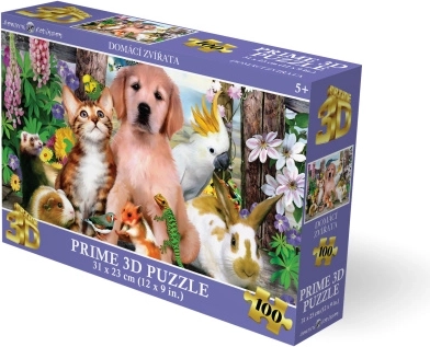 3D пъзел домашни животни 100 части