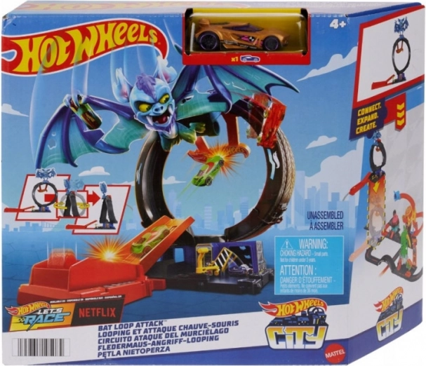 Hot Wheels City Прилепска примка Bat Loop Attack + кола