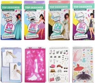ToiToys скицник за модни дизайнери със стикери, асортимент - 1 брой