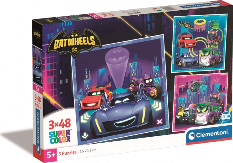 Puzzle 3×48 pieces Batwheels – set of three images