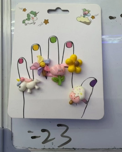 Rings with Floral and Unicorn Motif