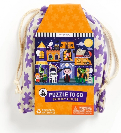 Puzzle Haunted House by Mudpuppy in a Fabric Bag