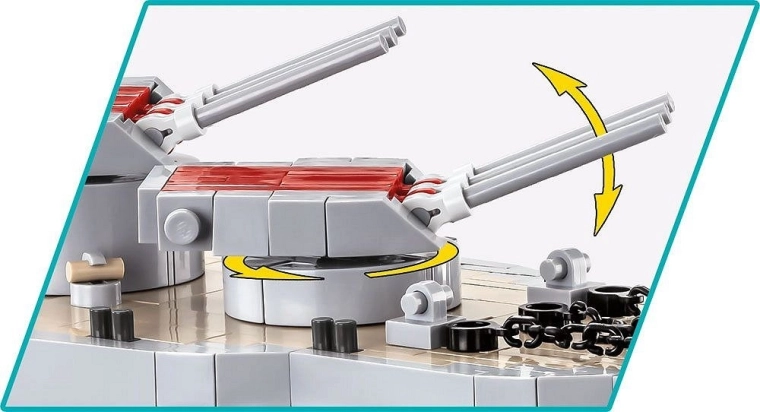 Authentic details and rotating turrets