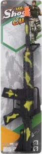 Camouflage plastic submachine gun with sound